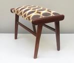 Tabouret - Bois, Textile - Vintage Voetenbank