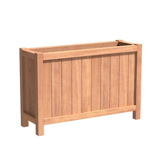 Hardhouten plantenbak Valencia 120x40x80cm - Met bodem, Tuin en Terras, Bloembakken en Plantenbakken, 60 cm of meer, 100 cm of meer