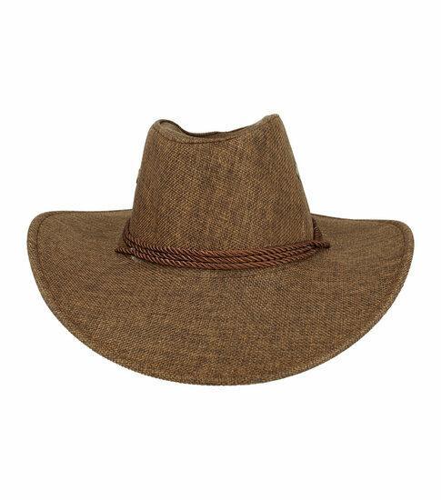 Cowboyhoed - Western Hoed in Linnenlook - One Size - Bruin, Kleding | Dames, Hoeden en Petten