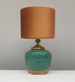 Lampe de table - Faïence, Laiton
