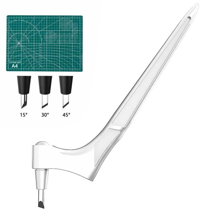 Fako Bijoux - Cut Snijgereedschap + 3 Mesjes - Wit - 360°, Hobby en Vrije tijd, Kralen en Sieraden maken, Verzenden