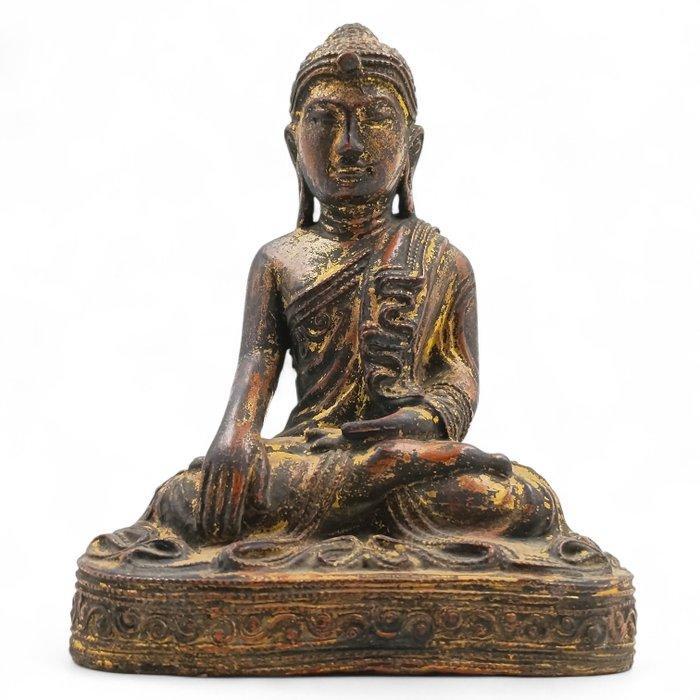 Boeddha, Zuidoost-Azië - Hout, Verguld - Thailand - midden, Antiek en Kunst, Kunst | Niet-Westerse kunst