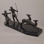 lejan - Sculpture, The deerhunters - 28 cm - Marbre, règle