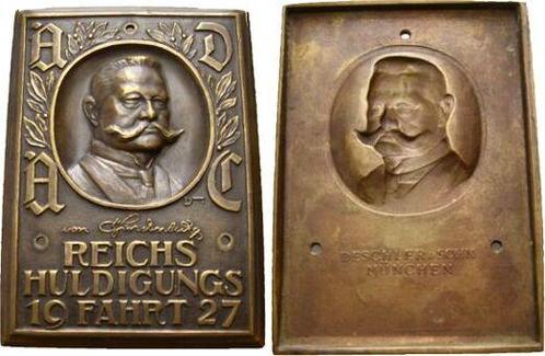 Einseitige Bronze-plakette 1927 medaille von Maximilian D..., Postzegels en Munten, Penningen en Medailles, Verzenden