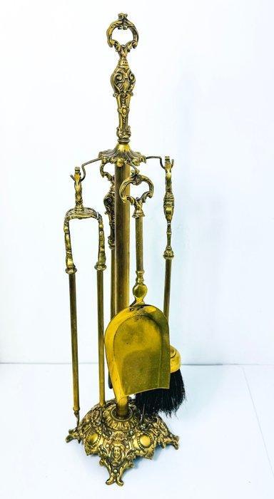 Openhaard accessoire - Brons, Messing - Dienaar schouw, Antiek en Kunst, Curiosa en Brocante