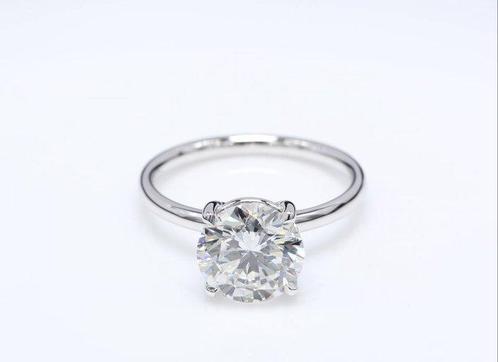 Zonder Minimumprijs - Ring - 18 karaat Witgoud -  3.01ct., Handtassen en Accessoires, Ringen
