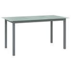 vidaXL Tuintafel 150x90x74 cm aluminium en glas lichtgrijs, Tuin en Terras, Tuintafels, Verzenden, Nieuw