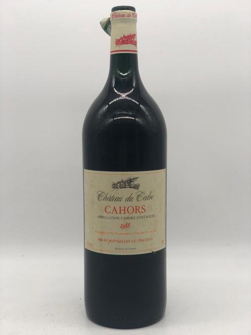 1 x 1,5ltr Cahors Chateau de Cèdre 1988 (Magnum) (rood), Verzamelen, Wijnen, Frankrijk, Rode wijn, Nieuw, Ophalen of Verzenden