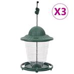 vidaXL Mangeoires pour oiseaux 3 pcs vert foncÃ©, Verzenden