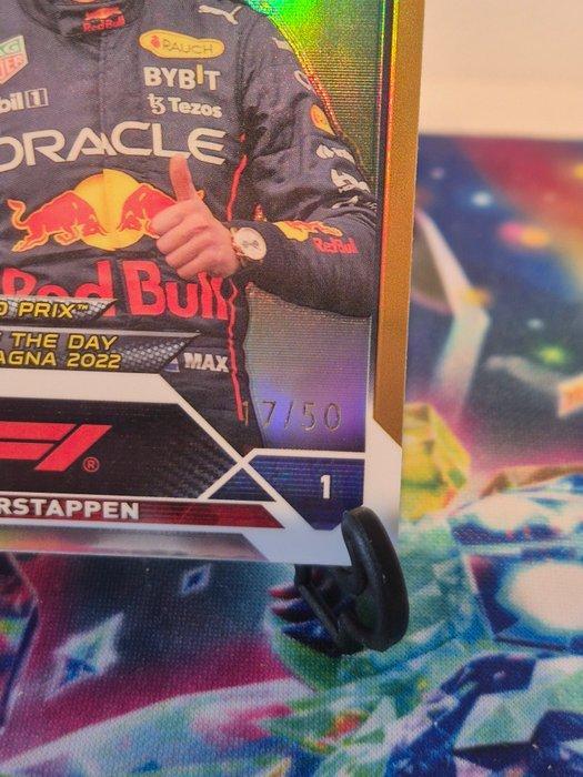 2022 Topps Chrome F1, Gold /50 Max Verstappen 169 Limited, Verzamelen, Stickers