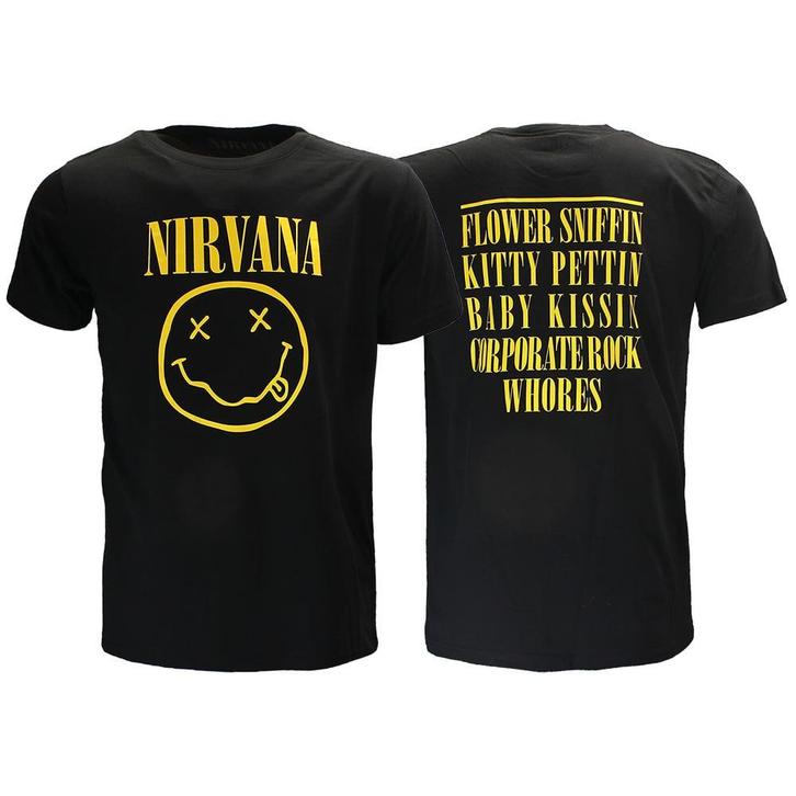 Nirvana Flower Sniffin T-Shirt - Officiële Merchandise, Kleding | Heren, T-shirts