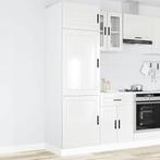 vidaXL Keukenkast Porto bewerkt hout hoogglans wit, Huis en Inrichting, Verzenden, Nieuw