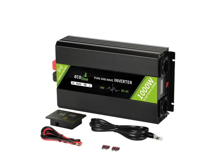Omvormer 24V Naar 220V/230V - 1000w  - Zuivere sinus, Auto-onderdelen, Elektronica en Kabels, Nieuw, Verzenden
