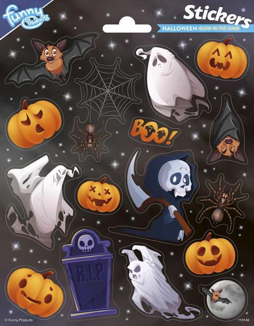 Halloween Stickers Glow In The Dark, Hobby en Vrije tijd, Feestartikelen, Nieuw, Verzenden