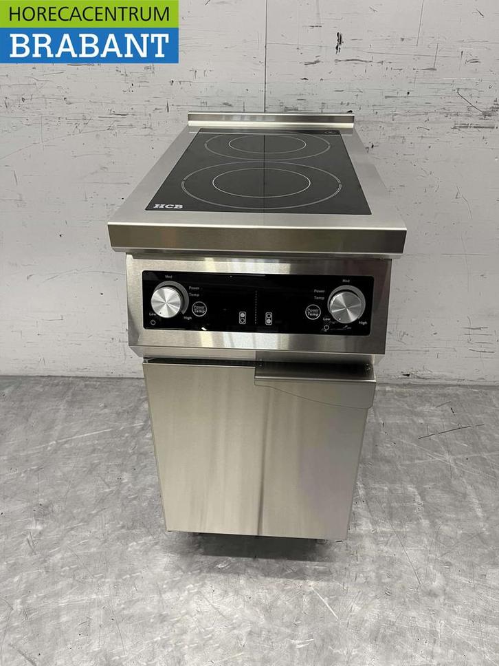 RVS Inductie fornuis kookplaat 2 pitten 8,5 kW 400V 40 cm, Zakelijke goederen, Horeca | Keukenapparatuur, Ophalen of Verzenden