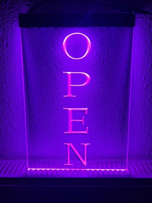 OPEN neon bord lamp LED verlichting reclame lichtbak VERTICA, Huis en Inrichting, Lampen | Overige, Nieuw, Verzenden