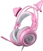 Tweedekans | SOMiC G951S Roze Gaming headset - Kattenoor, Computers en Software, Headsets, Ophalen of Verzenden, Nieuw