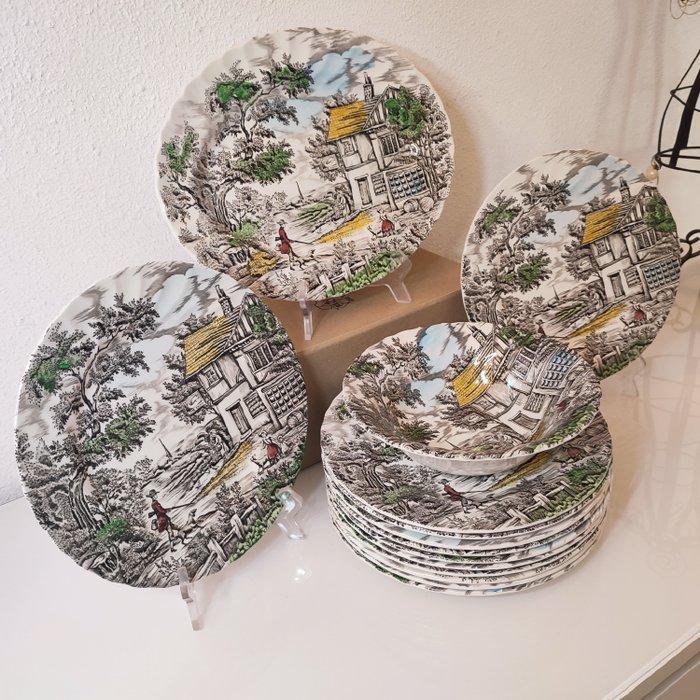 Myott - Tafelservies (14) - Jachtdecoratie in Engelse stijl, Antiek en Kunst, Antiek | Meubels | Tafels