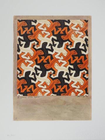 M.C. Escher (1898-1972) - Lézards entremêlés