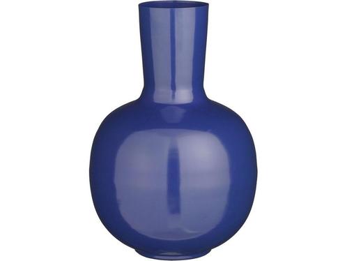 Mica Decorations Dara Vaas - H42 x Ø28 cm - Metaal - Blauw, Huis en Inrichting, Woonaccessoires | Overige, Nieuw, Verzenden