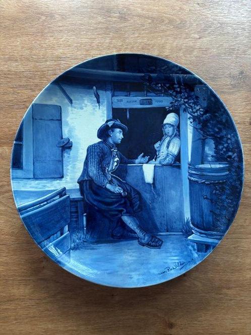 De Porceleyne Fles, Delft - naar Velden - Bord - Aardewerk, Antiek en Kunst, Antiek | Glaswerk en Kristal