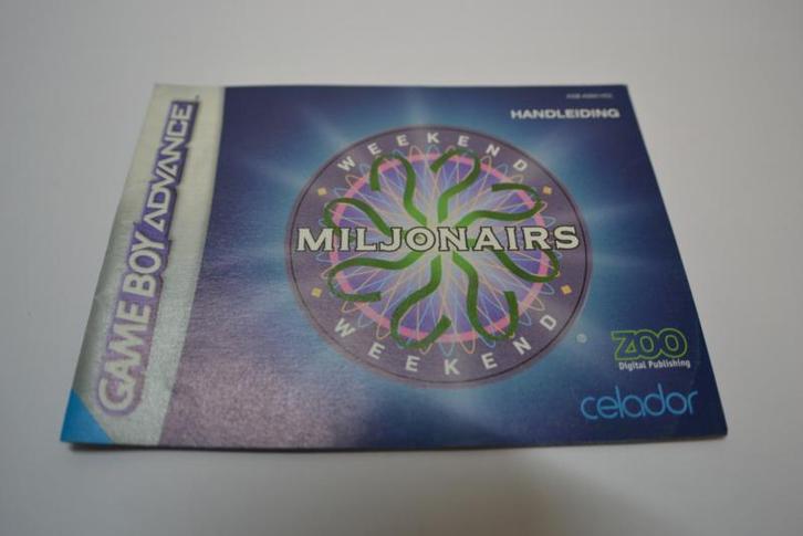 Weekend Miljonairs (GBA HOL MANUAL), Games en Spelcomputers, Spelcomputers | Nintendo Consoles | Accessoires