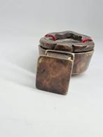 Reliekhouder - Brons, Glas, Textiel - 1850-1900 - Ex Veste -