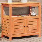 vidaXL Oppottafel met schappen 82,5x45x81 cm massief, Verzenden, Nieuw