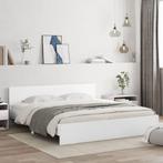 vidaXL Bedframe met hoofdeinde en LED wit 180x200 cm, Huis en Inrichting, Slaapkamer | Bedden, Verzenden, Nieuw
