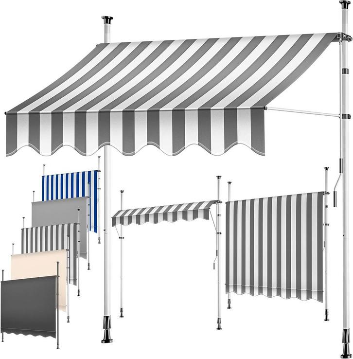 Klemzonwering / zonnescherm met handzwengel - breedte 150, Tuin en Terras, Zonneschermen, Verzenden
