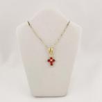 Koraal - Zilver - Ketting met hanger - met de hand gemaakt