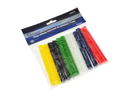 GEKO Gekleurde lijmsticks lijmstaven 11mm (12st), Doe-het-zelf en Bouw, Overige Doe-Het-Zelf en Bouw, Nieuw, Ophalen of Verzenden