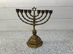 Een prachtige zwar joodse chanoeki acht kaarshouders -, Antiek en Kunst