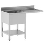 Spoeltafel | RVS | 1 Spoelbak (Links) + Afdruipvlak |, Verzenden