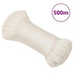 vidaXL Werktouw 6 mm 500 m polypropeen wit, Verzenden, Nieuw