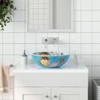 vidaXL Opzetwasbak rond 41x14 cm keramiek meerkleurig, Doe-het-zelf en Bouw, Verzenden, Nieuw