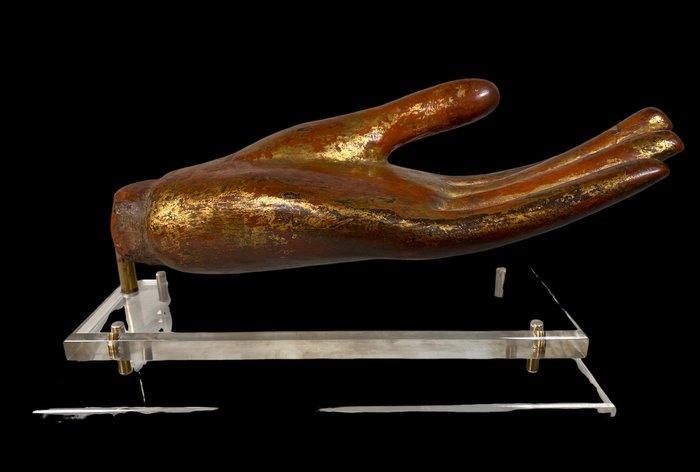 Antieke Birmese Boeddha Handen - Lak, Hout - Myanmar -, Antiek en Kunst, Kunst | Niet-Westerse kunst