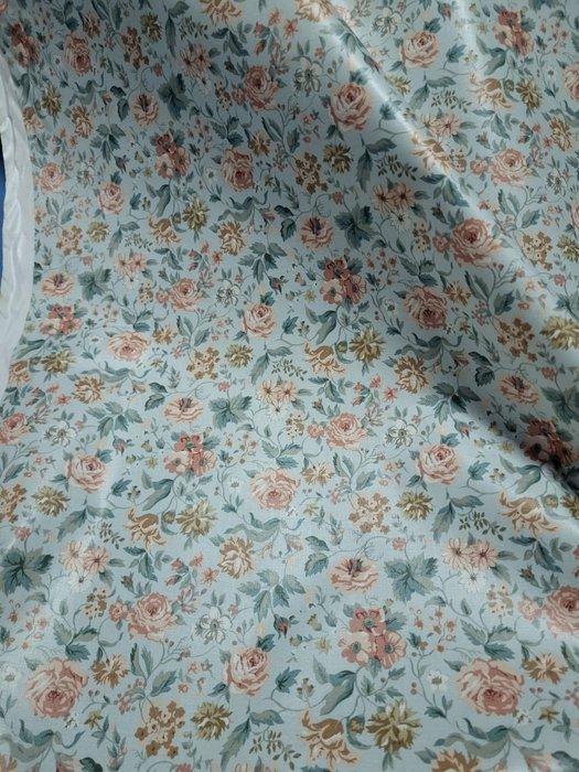 Lente-symfonie: satijnen stof met microbloemen in, Antiquités & Art, Tapis & Textile