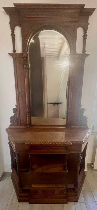 Antique 19th Century Console Table with Carved Mirror -, Antiek en Kunst, Antiek | Overige Antiek