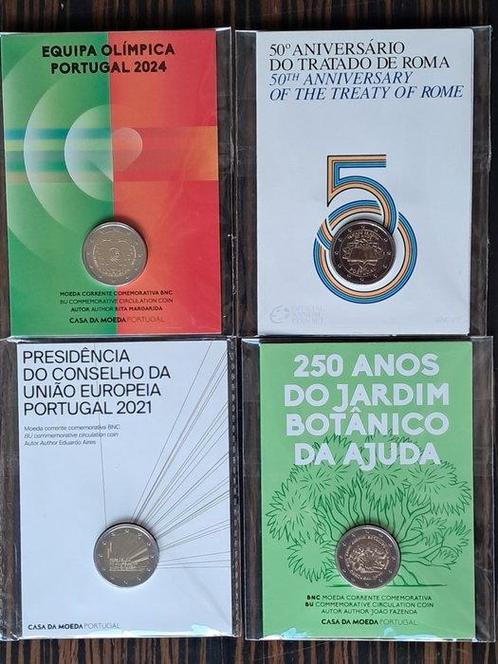 Portugal. 2 Euro 2007/2024 (4 moedas)  (Zonder Minimumprijs), Postzegels en Munten, Munten | Europa | Euromunten