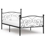 vidaXL Bedframe met lattenbodem metaal zwart 100x200 cm, Huis en Inrichting, Verzenden, Nieuw