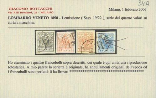 Anciens États italiens - Lombardie-Vénétie 1850 - Jai émis, Postzegels en Munten, Postzegels | Europa | Italië