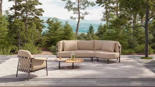 4 Seasons Outdoor Ezra loungebank terre met loungestoel |, Tuin en Terras, Tuinsets en Loungesets