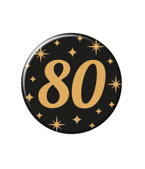 80 Jaar Button, Hobby en Vrije tijd, Feestartikelen, Nieuw, Verzenden