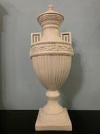 dekselvaas - Geglazuurd aardewerk - Neoclassieke vaas in wit