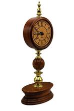 Horloge - Valenti - Bois, Laiton - 1980-1990 - Piédestal