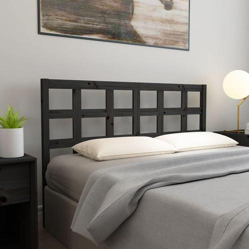 vidaXL Hoofdbord 145,5x4x100 cm massief grenenhout zwart, Huis en Inrichting, Slaapkamer | Bedden, Nieuw, Verzenden