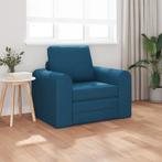 vidaXL Vloersofa Bed 2-in-1 Blauw 98x71x83 cm Stof, Huis en Inrichting, Verzenden, Nieuw