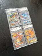 Pokémon - 4 Graded card - RAYQUAZA GX & CHARIZARD GX &