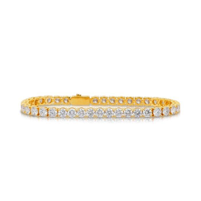 Armband - 18 karaat Geel goud - 13.36ct. tw. Diamant, Handtassen en Accessoires, Armbanden